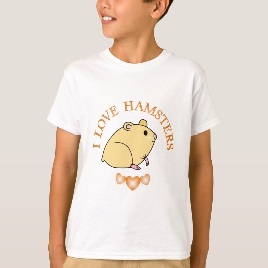 T-shirt J'aime des hamsters (Devant)