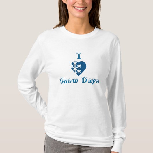 T-shirt J'aime des jours de neige (Devant)