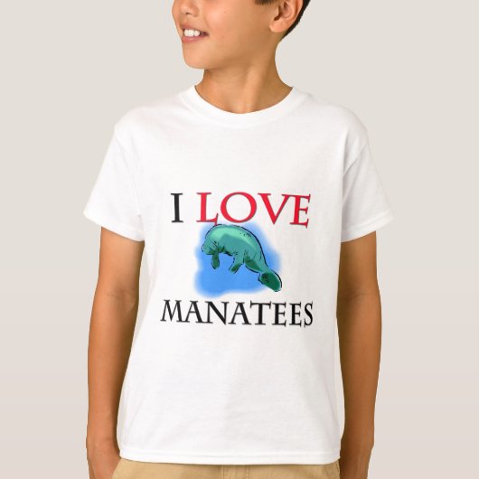 T-shirt J'aime des lamantins (Devant)