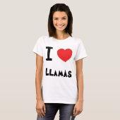 T-shirt J'aime des lamas (Devant entier)