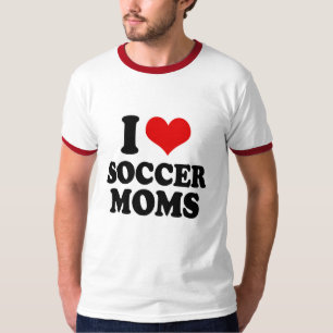 T-shirt J'aime des mamans du football d'amour