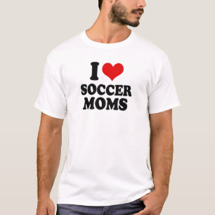 T-shirt J'aime des mamans du football d'amour