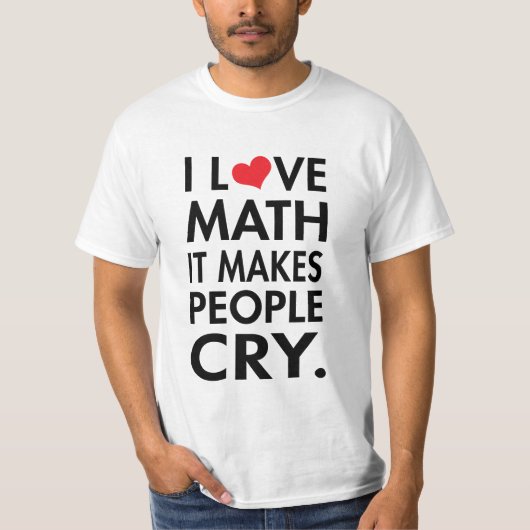 T-shirt J'aime des maths, il incite des personnes à (Devant)