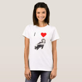 T-shirt J'aime des mouffettes (2) (Devant entier)
