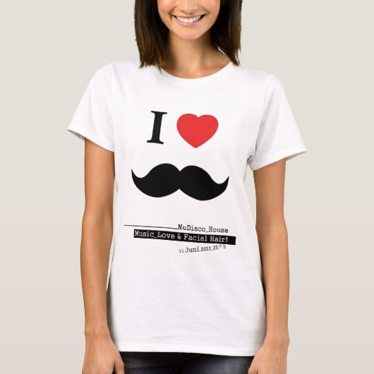 T-SHIRT J'AIME DES MOUSTACHES (Devant)