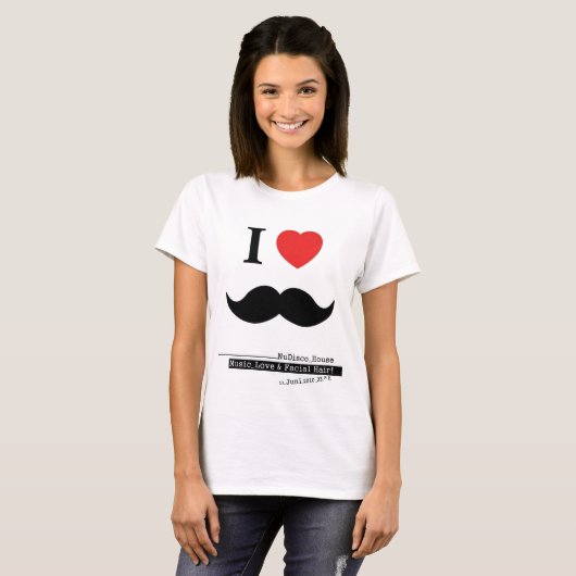 T-SHIRT J'AIME DES MOUSTACHES (Devant entier)