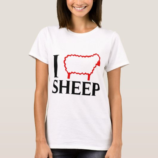 T-shirt J'aime des moutons (Devant)