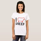T-shirt J'aime des moutons (Devant entier)