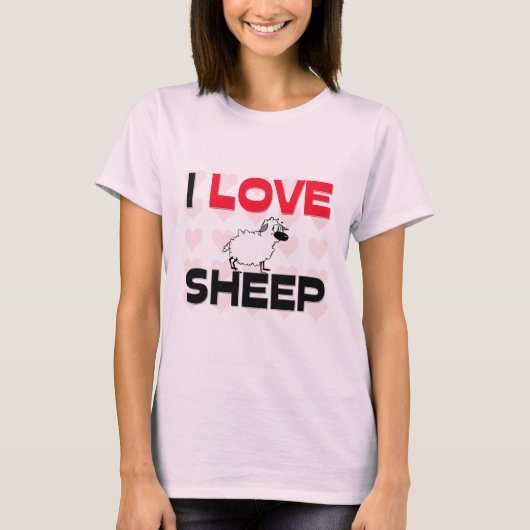 T-shirt J'aime des moutons (Devant)