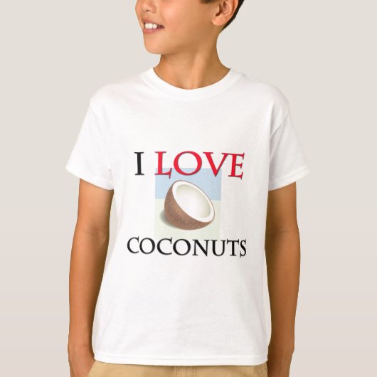 T-shirt J'aime des noix de coco (Devant)