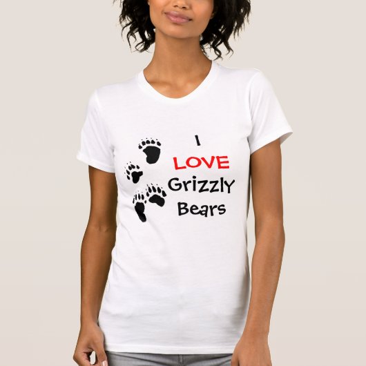 T-SHIRT J'AIME DES OURS GRIS (Devant)
