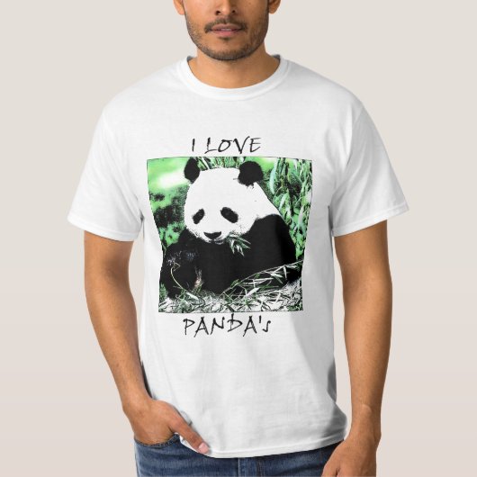 T-shirt j'aime des pandas (Devant)