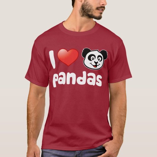 T-shirt J'aime des pandas (Devant)