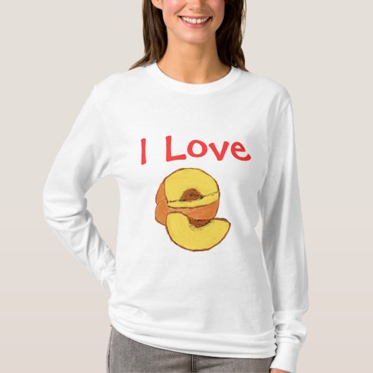 T-shirt J'aime des pêches (Devant)