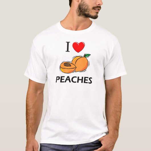 T-shirt J'aime des pêches (Devant)