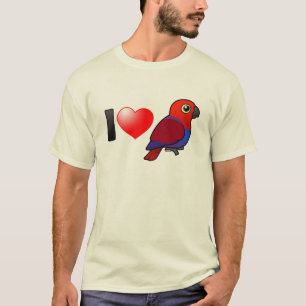 T-shirt J'aime des perroquets d'Eclectus (femelles)