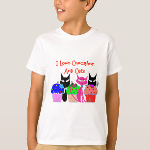T-shirt "J'aime des petits gâteaux et des chats"--Cadeaux