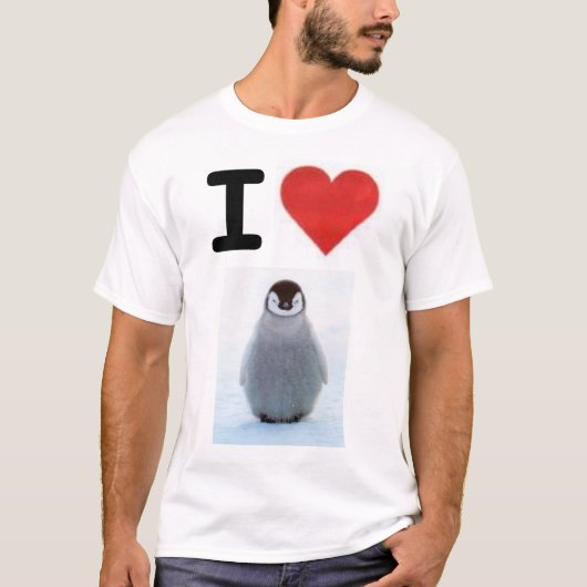 T-shirt J'aime des pingouins (Devant)