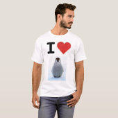T-shirt J'aime des pingouins (Devant entier)