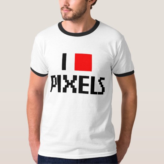 T-shirt J'aime des pixels (Devant)
