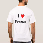 T-shirt J'aime des pompiers (Dos)