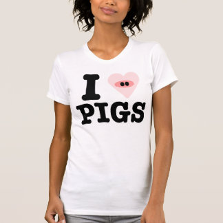 T-shirt j'aime des porcs