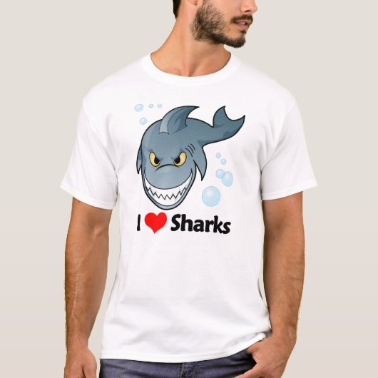 T-shirt J'aime des requins (Devant)