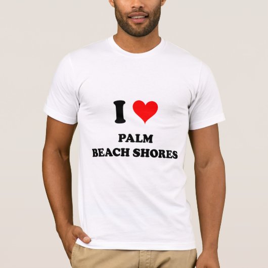 T-shirt J'aime des rivages la Floride de Palm Beach (Devant)