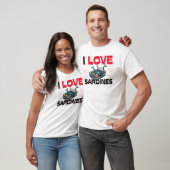 T-shirt J'aime des sardines (Unisexe)