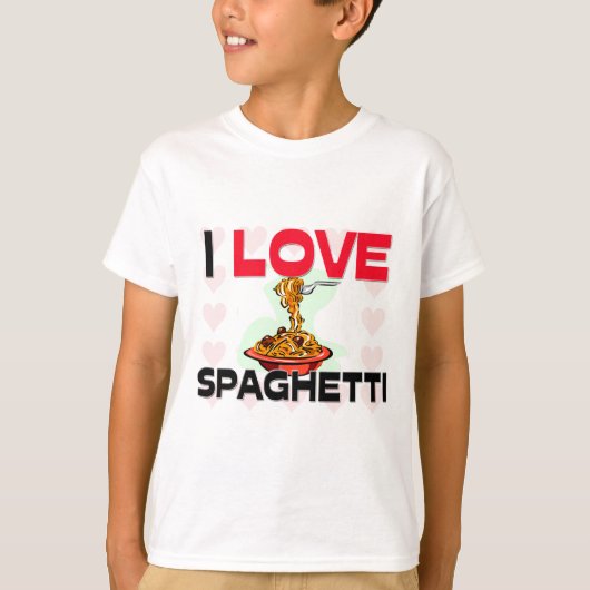 T-shirt J'aime des spaghetti (Devant)