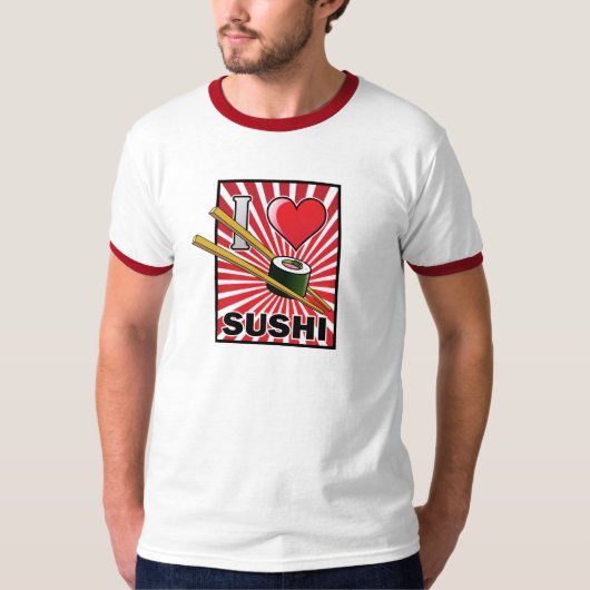 T-shirt J'aime des sushi ! (Devant)