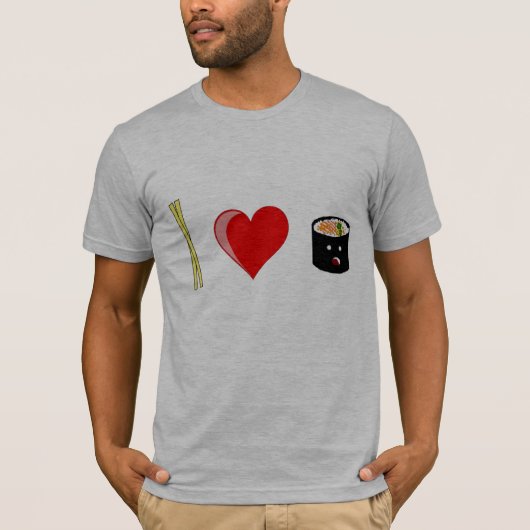 T-shirt J'aime des sushi (Devant)