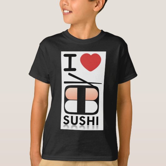 T-shirt J'aime des sushi (Devant)