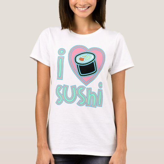 T-shirt J'aime des sushi (Devant)