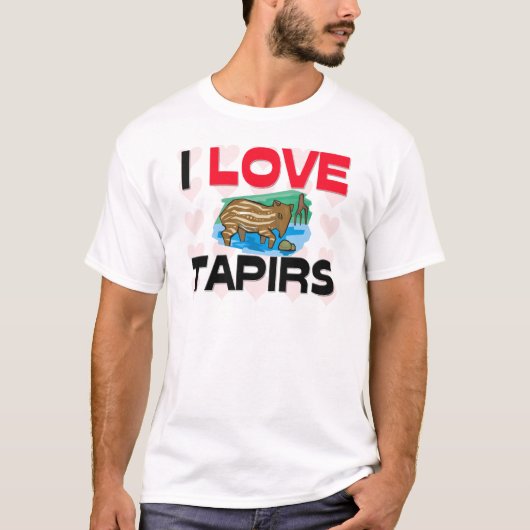 T-shirt J'aime des tapirs (Devant)