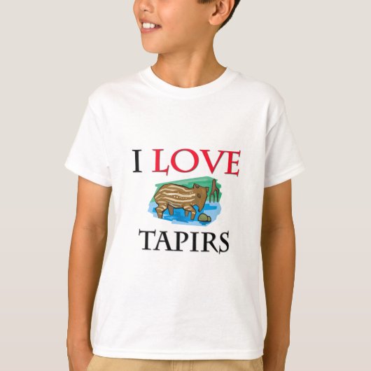 T-shirt J'aime des tapirs (Devant)