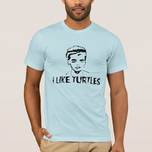 T-shirt j'aime des tortues (Devant)