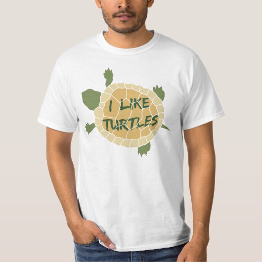 T-shirt J'aime des tortues (Devant)