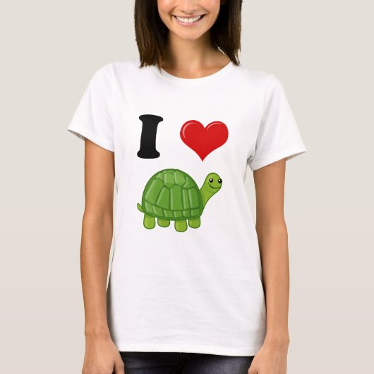 T-shirt J'aime des tortues (Devant)