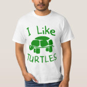 T-shirt j'aime des tortues (Devant)