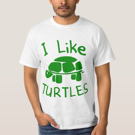 T-shirt j'aime des tortues (Devant)