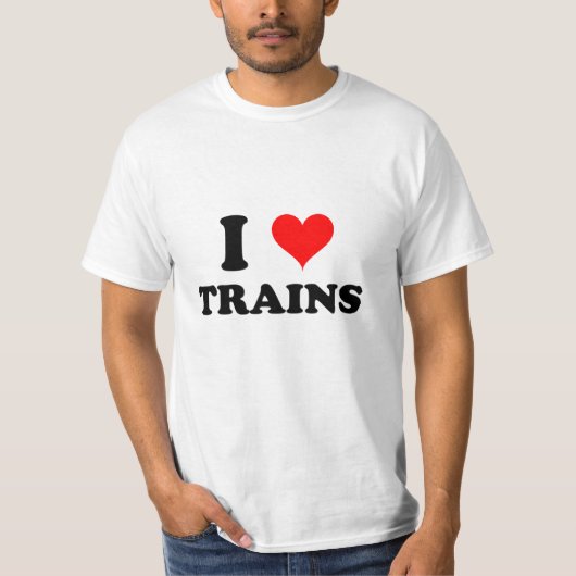 T-shirt J'aime des trains (Devant)
