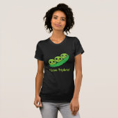 T-shirt J'aime des triplets : Trois pois dans une cosse (Devant entier)