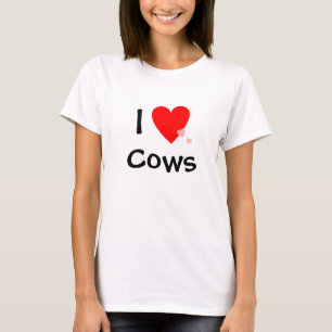 T-shirt J'aime des vaches (à coeur)