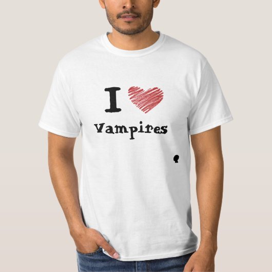 T-shirt J'aime des vampires (Devant)