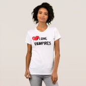 T-shirt J'aime des vampires (Devant entier)