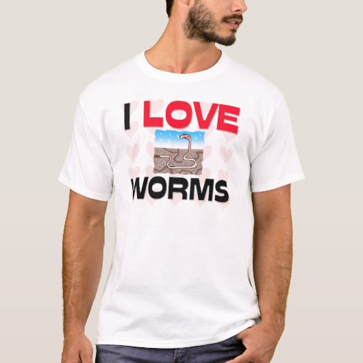 T-shirt J'aime des vers (Devant)
