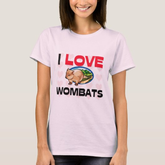 T-shirt J'aime des wombats (Devant)