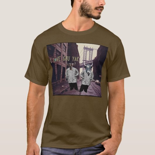 T-shirt J'aime des YAKS de GNOU (Devant)