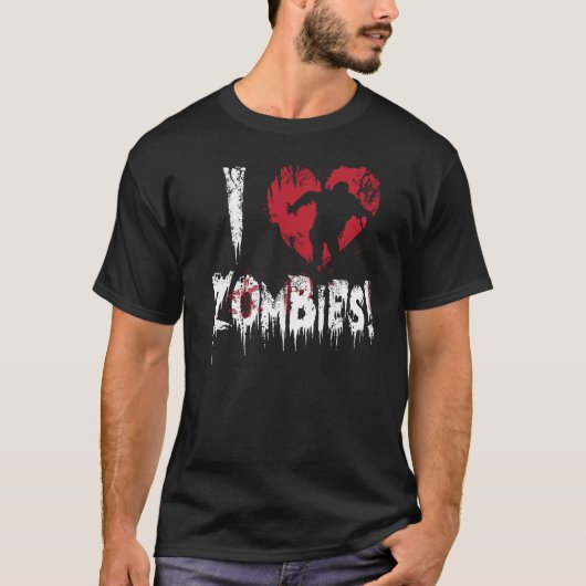 T-shirt J'aime des zombis (Devant)